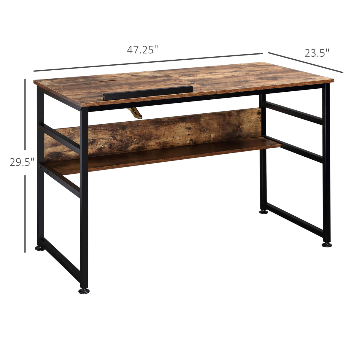 Bureau de dessin inclinable et multifonctionnel