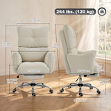 Chaise de bureau ergonomique inclinable avec repose-pieds