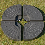 Poids de base parasol déporté 4 pièces circulaire HDPE