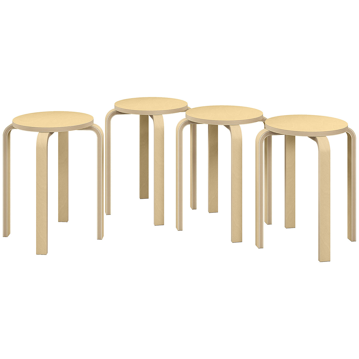 Chaises empilables rondes set de 4