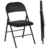 Chaises pliantes rembourrées en similicuir — lot de 2