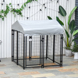 Enclos extérieur pour chien avec toit