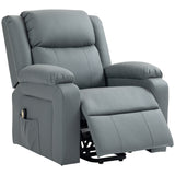 Fauteuil releveur électrique rembourré similicuir avec télécommande