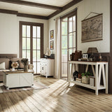 Table basse rustique avec rangement caché