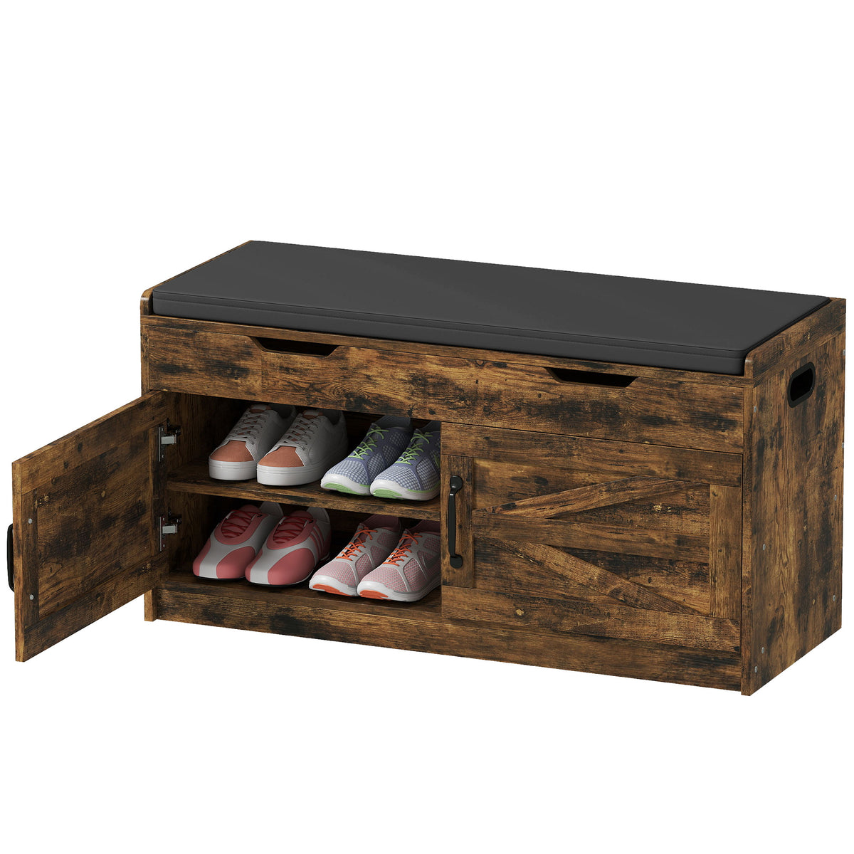 Banc d'entrée avec rangement à chaussures 2 niveaux