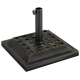 Base de parasol carrée résine 9 kg — bronze