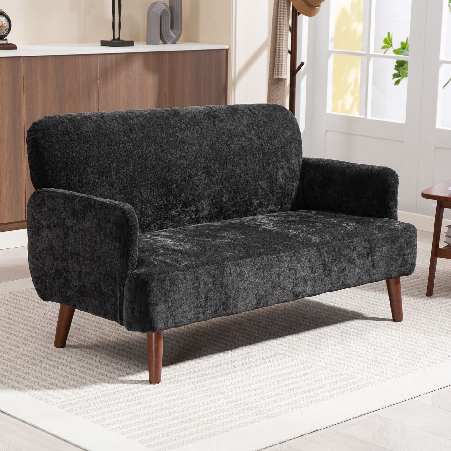 Causeuse 2 places tissu velours rembourrage épais