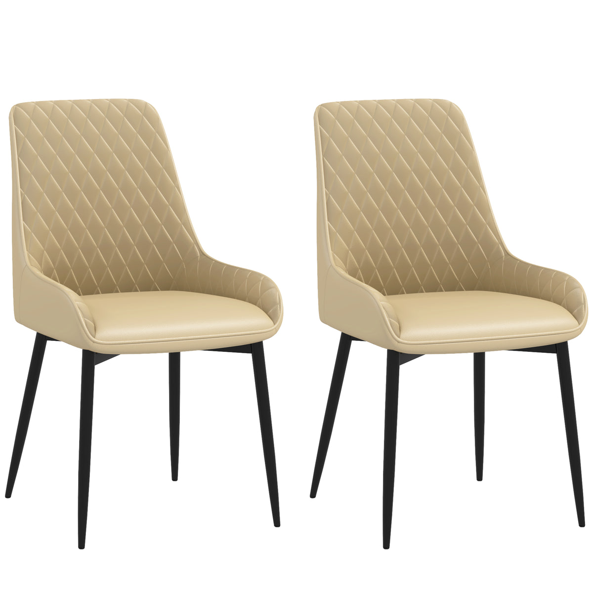 Chaises de salle à manger capitonnées lot de 2
