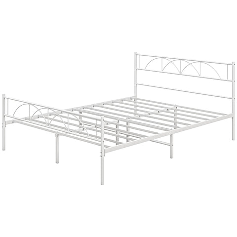 Base de lit plateforme queen en métal avec tête