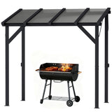 Gazebo BBQ Adossé Toit Rigide Polycarbonate