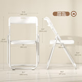 Chaises pliantes en plastique avec cadre en acier — lot de 6