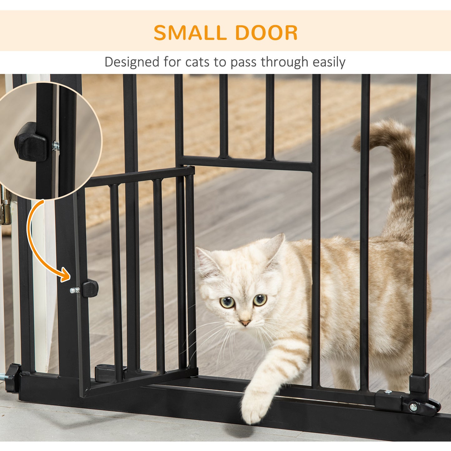 Barrière pour chien intérieure 104 cm ouverture facile