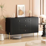 Buffet moderne 3 tiroirs à fermeture douce et 2 tablettes