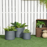 Ensemble de 3 Pots de Fleurs Extérieurs