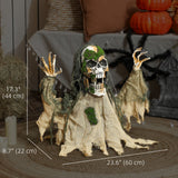 Squelette animé Halloween yeux LED lumineux