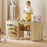 Table à coudre pliante avec portes — Bois