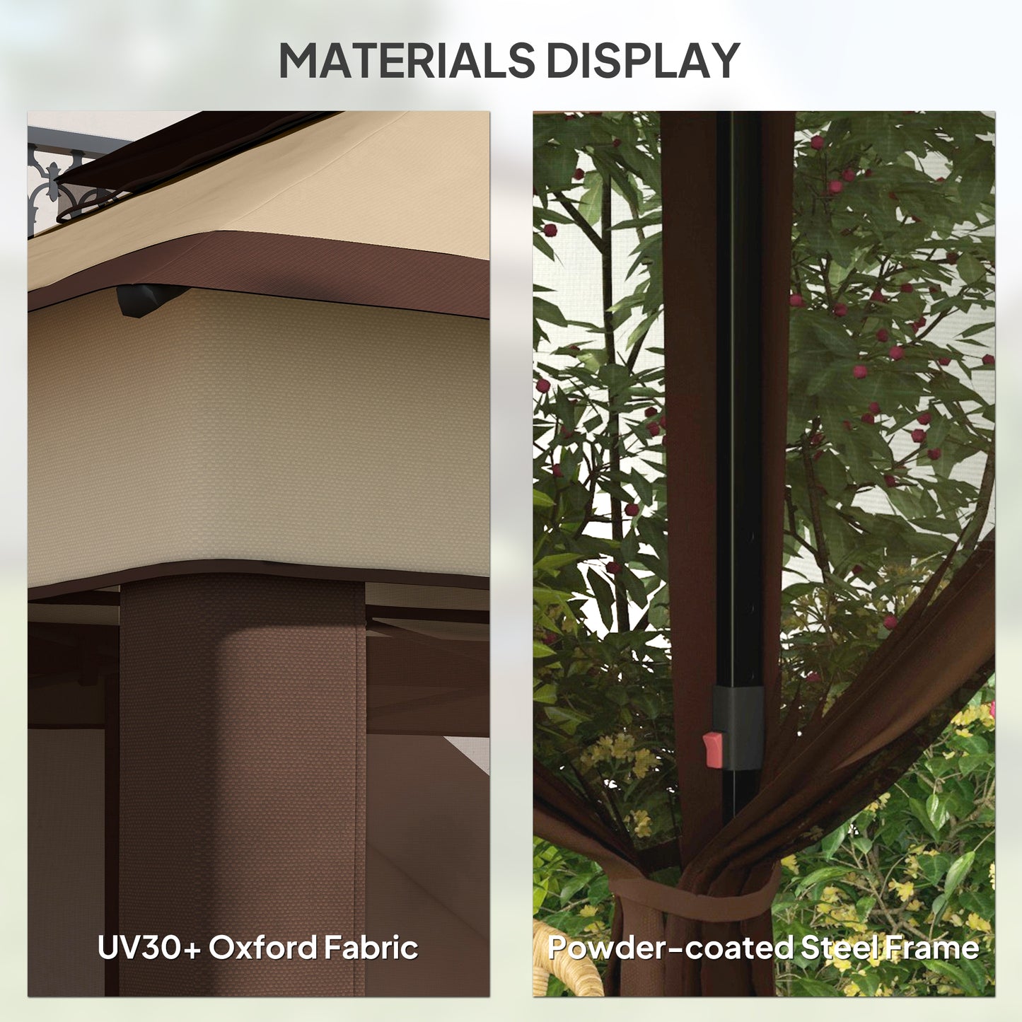 Gazebo pop-up instantané avec rideaux moustiquaires amovibles