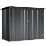 Abri de rangement extérieur acier galvanisé — Gris foncé