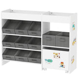 Organisateur de jouets 4 niveaux avec 11 bacs