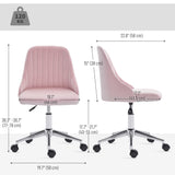 Chaise de coiffeuse pivotante en velours réglable