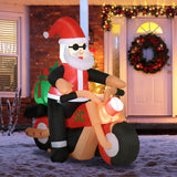 Décoration gonflable Noël Père Noël moto 5,5 pi