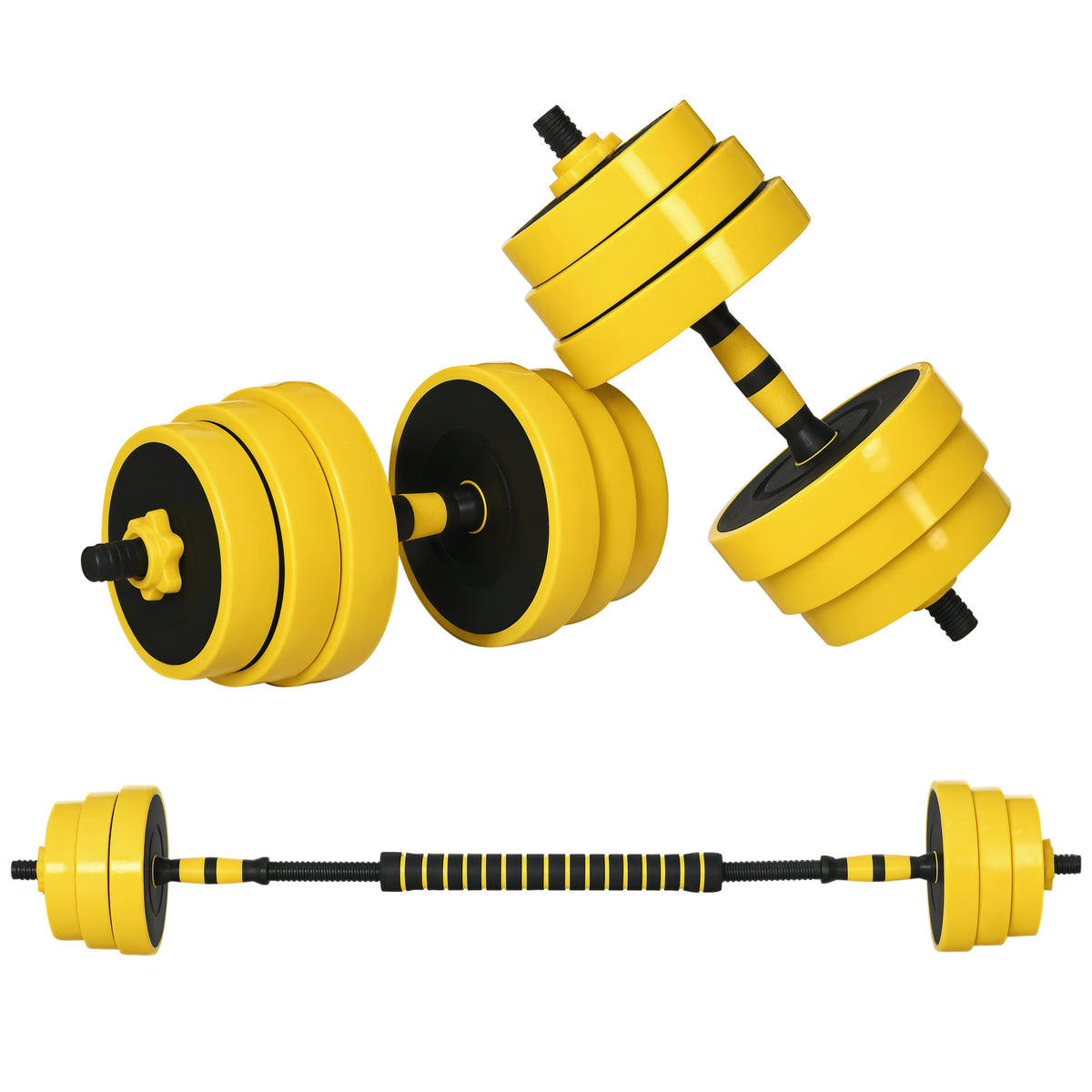 Ensemble haltères et barre ajustables