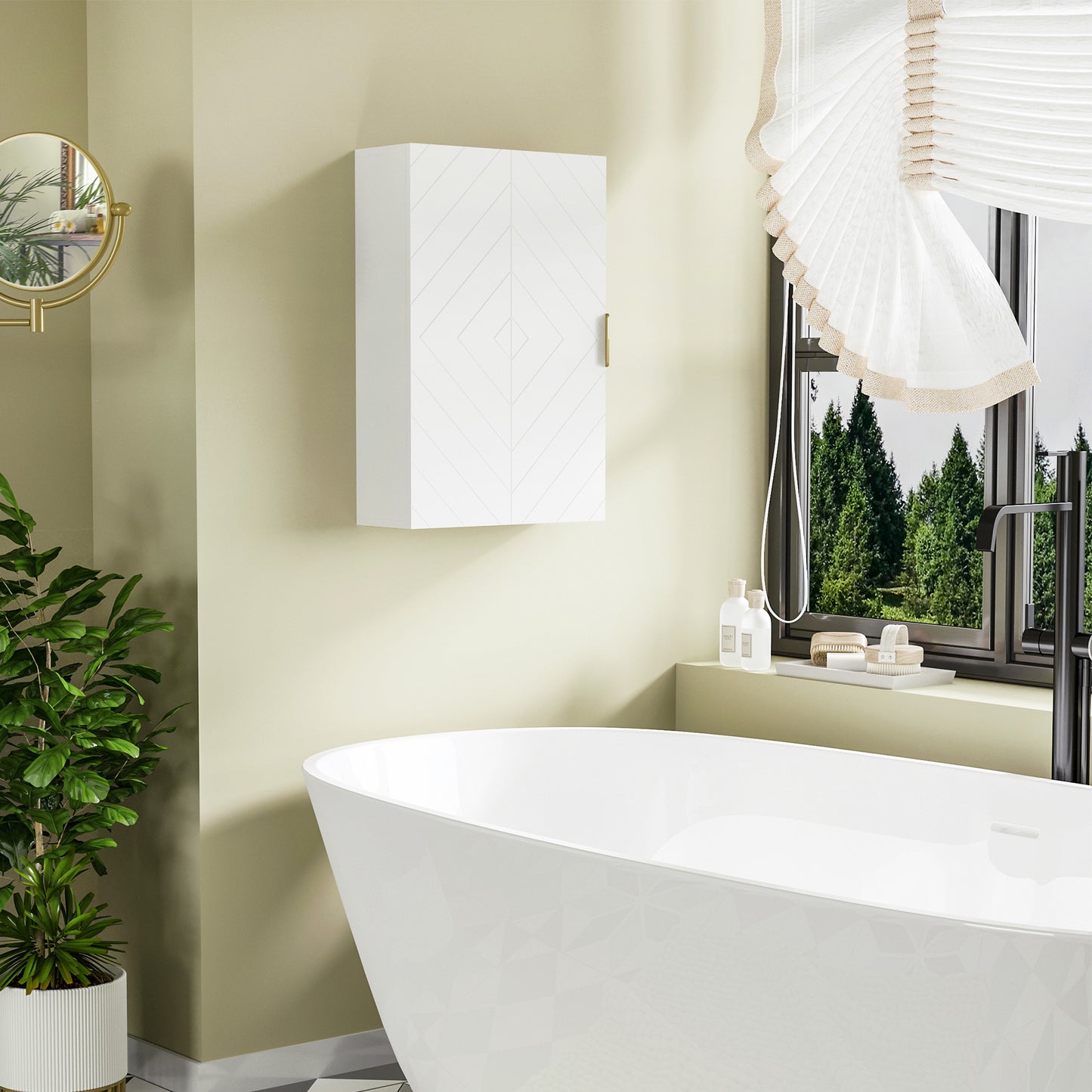 Armoire murale salle de bain avec étagères ajustables