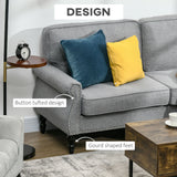 Sofa 2 places style traditionnel en lin