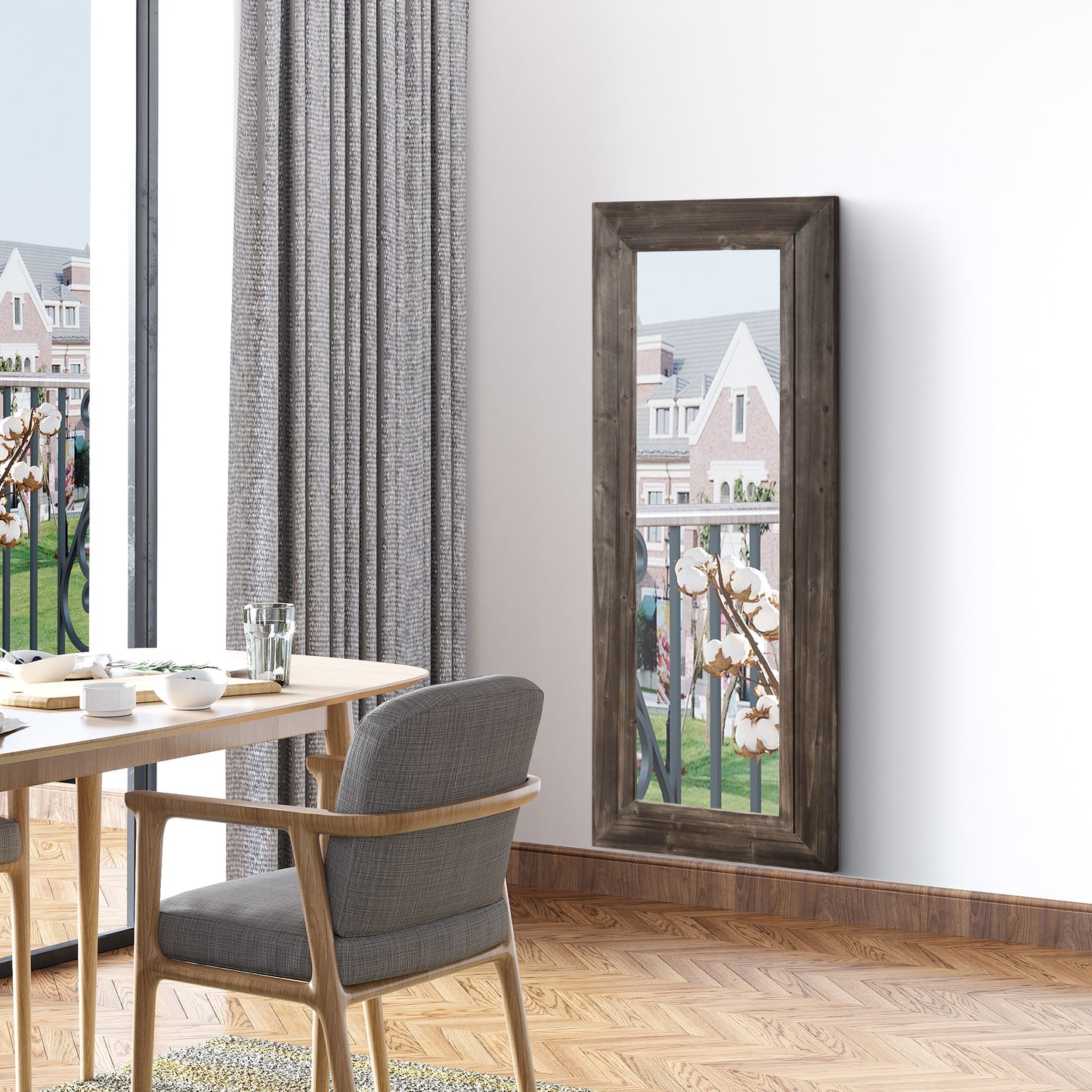 Miroir pleine longueur style fermier 150 x 60 cm