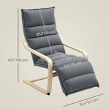 Fauteuil d'appoint velours avec repose-pieds intégré