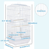 Cage à oiseaux vol libre 2 portes avec perchoirs