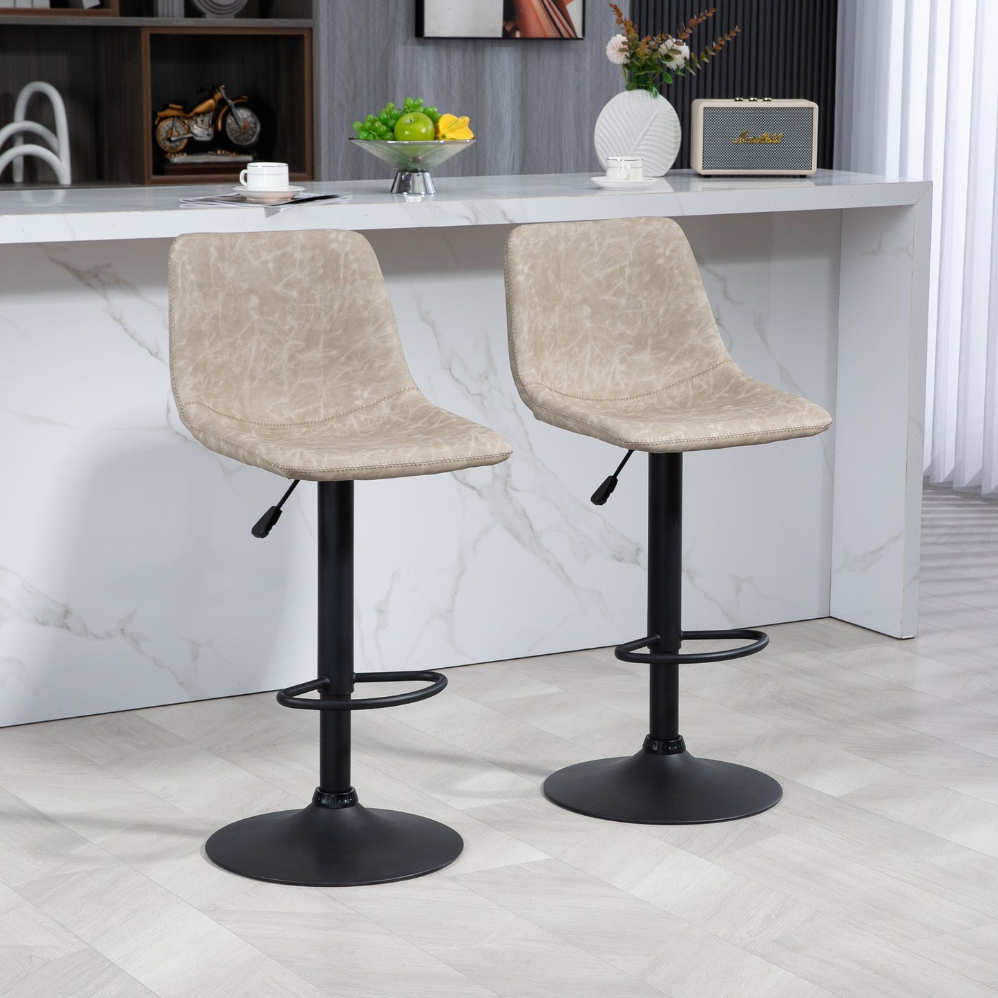 Tabourets de bar ajustables pivotants ensemble de 2