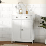 Meuble de salle de bain autoportant avec rangement et tiroirs