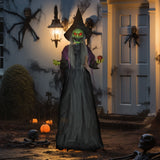 Sorcière animatronique grandeur nature Halloween sonore