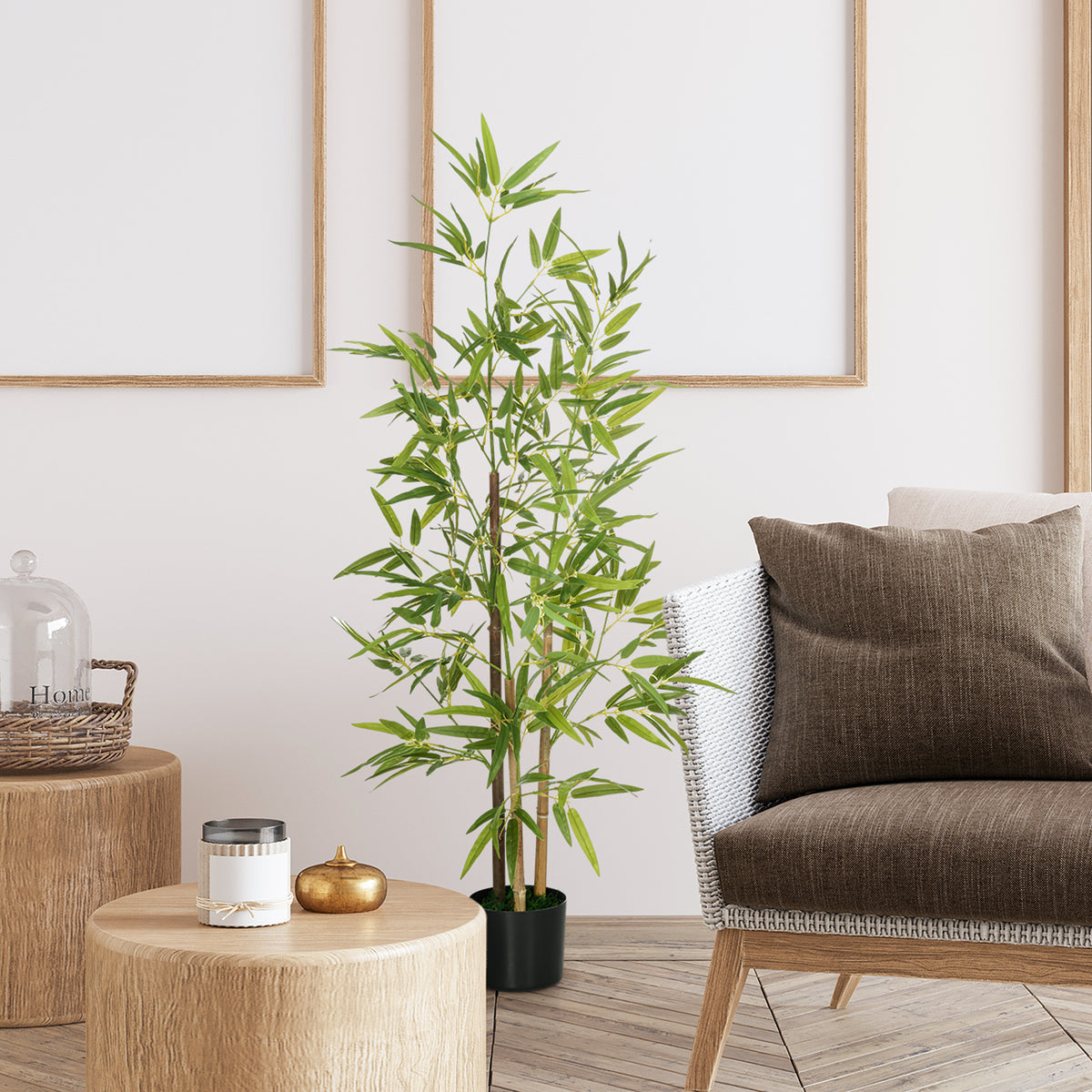 Arbres bambou artificiels en pot 183 cm — lot de 2