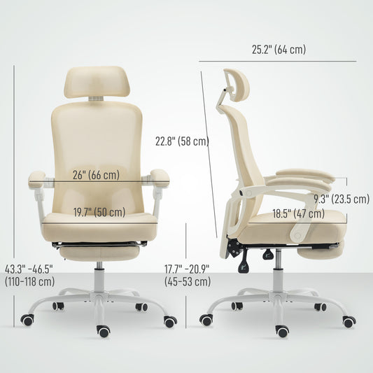 Chaise de bureau ergonomique avec support lombaire ajustable et appui-tête