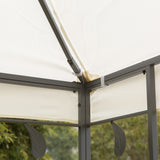 Gazebo de jardin métal toit ventilé double niveau