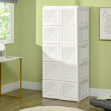 Armoire penderie pliable 6 compartiments