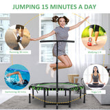 Mini trampoline pliable avec barre réglable 122 cm