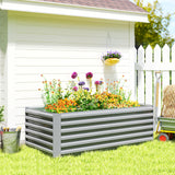 Bac de jardinage surélevé galvanisé 182 × 91 cm