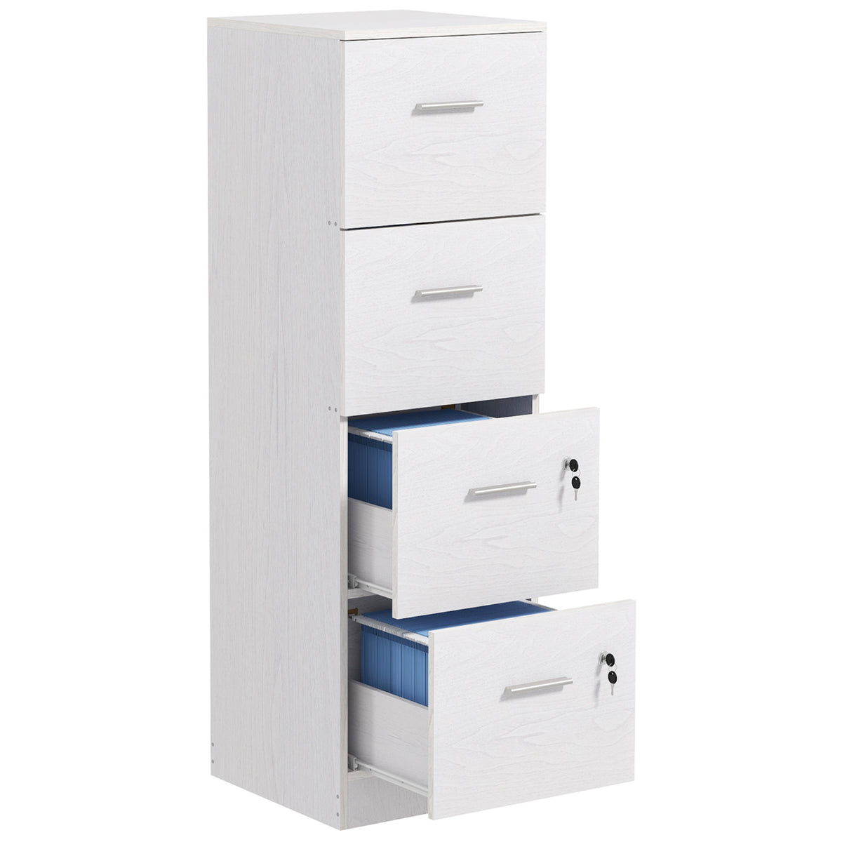 Classeur vertical de bureau verrouillable à quatre tiroirs