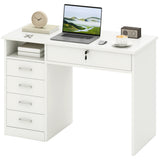 Bureau d'ordinateur de travail avec tiroir verrouillable