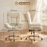 Chaise de bureau criss-cross grand confort avec repose-pieds
