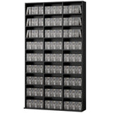 Meuble rangement médias 9 niveaux 21 tablettes ajustables
