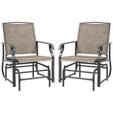 Ensemble 2 Chaises Berçantes Patio — Gris