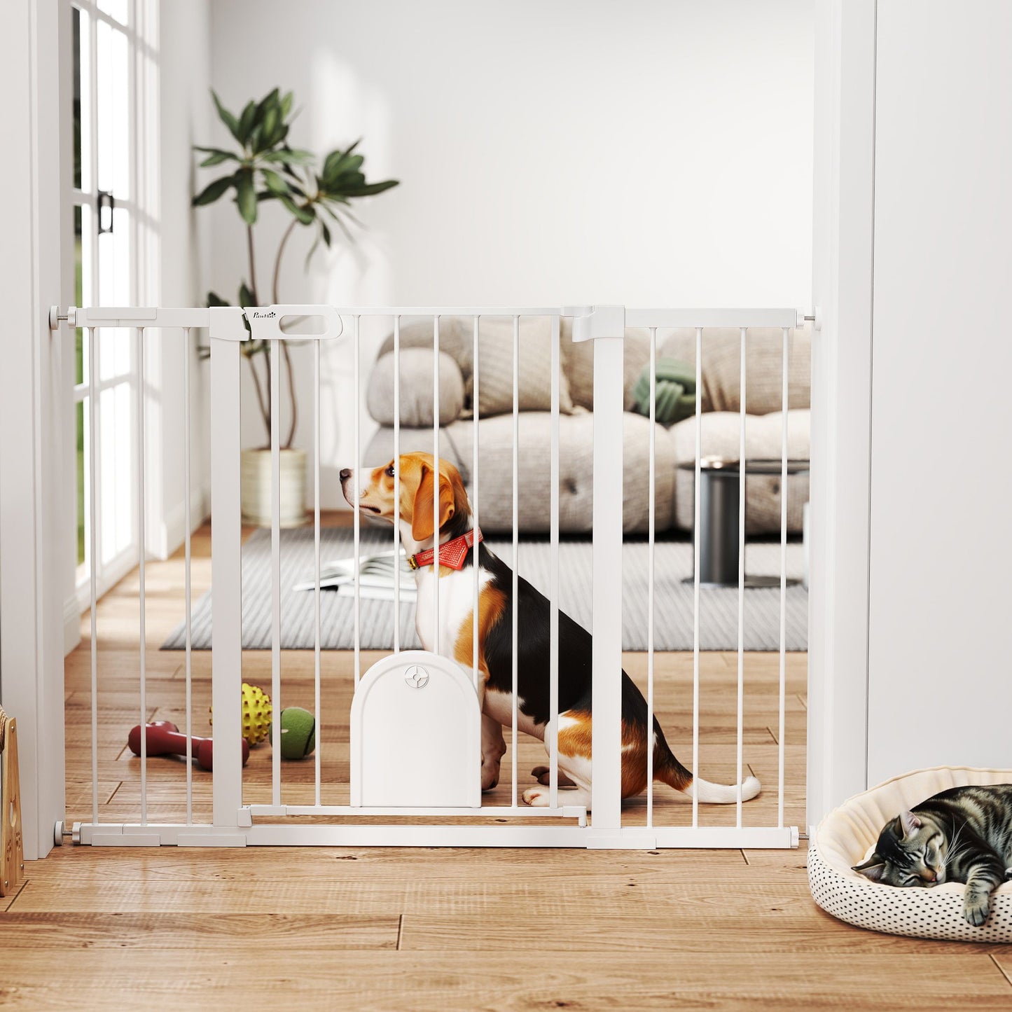 Barrière pour animaux extra large 76-131 cm avec porte