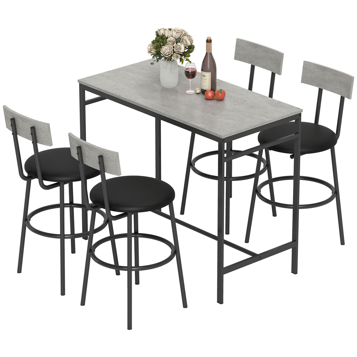Ensemble de table de bar industriel — Lot de 5