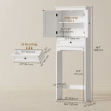 Meuble rangement au-dessus toilette tiroir et armoire
