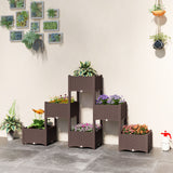 Jardinière surélevée modulaire avec réservoir — gris