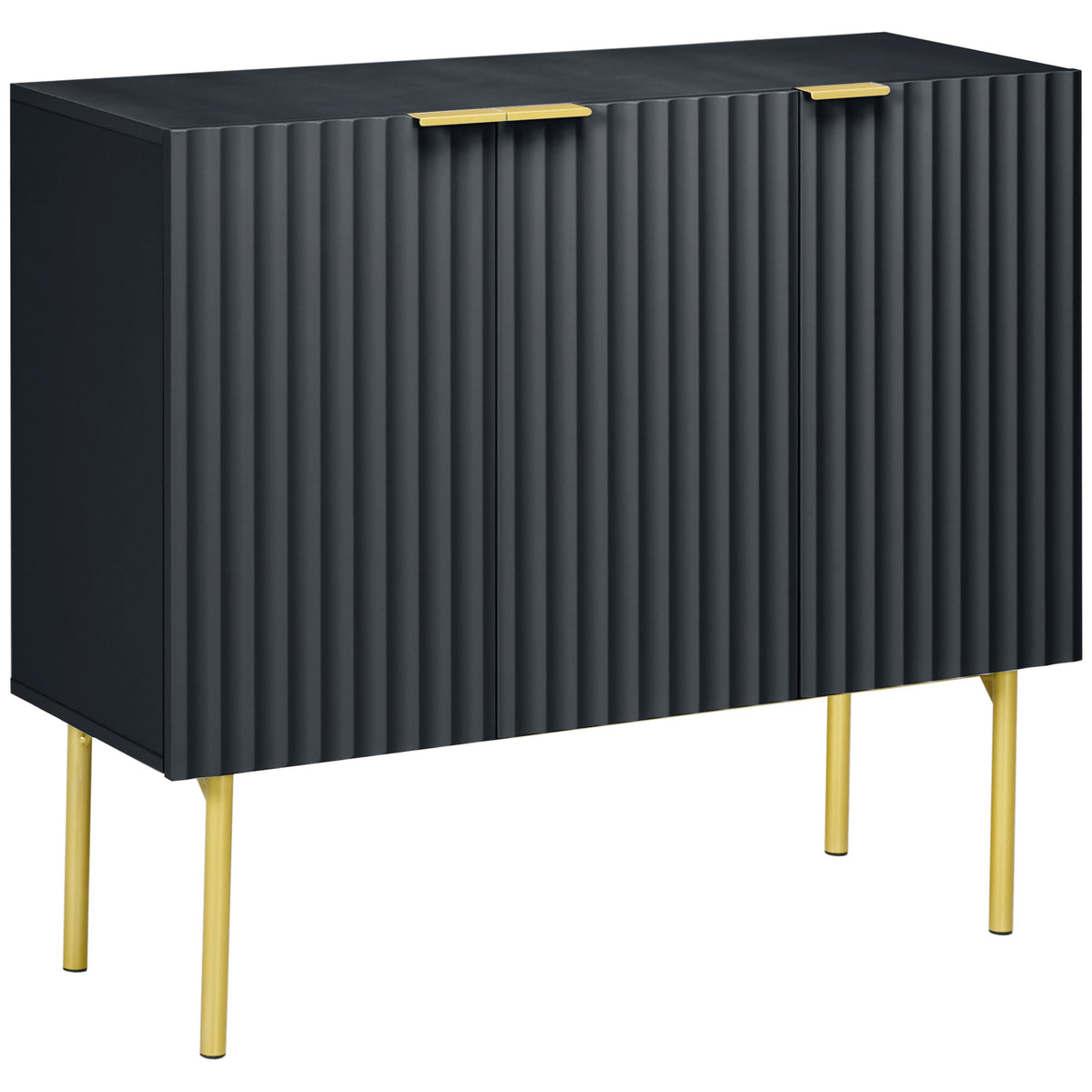 Meuble de rangement moderne avec portes cannelées